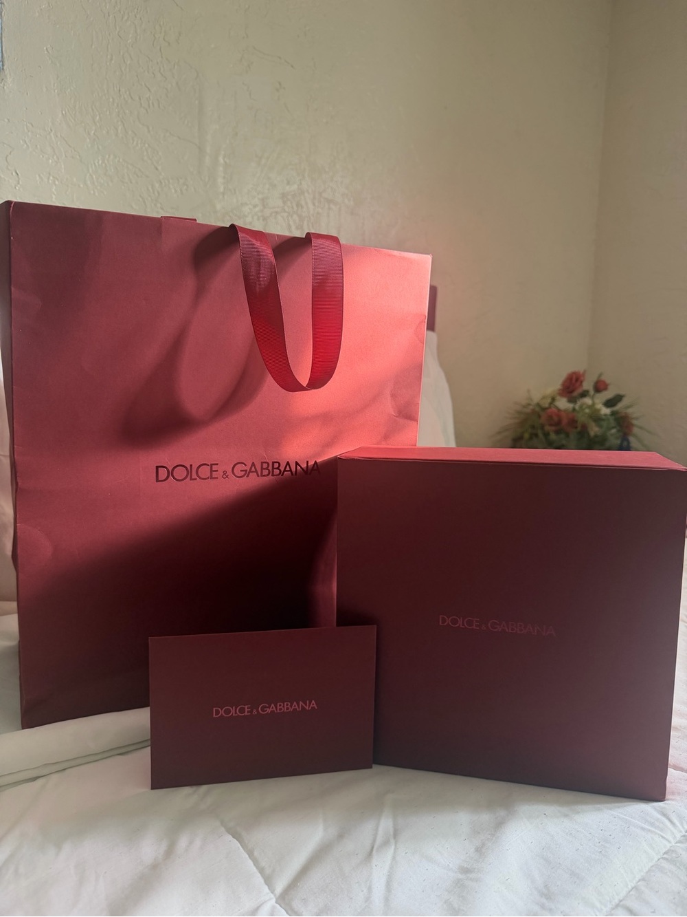 Dolce & Gabbana Deep Red Gift Set with Bag and Box